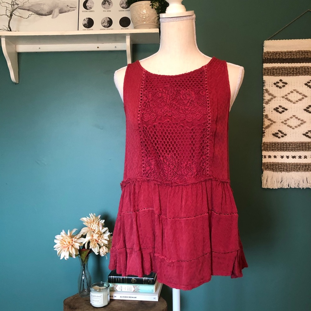 Red blouse